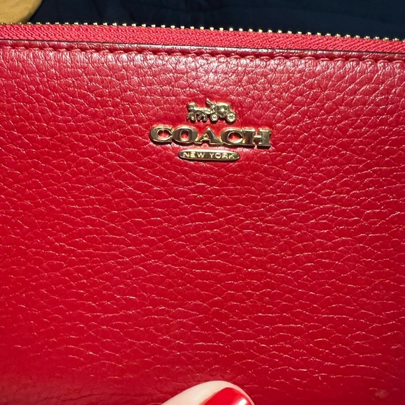Coach Red Leather Wallet - Picture 2 of 7